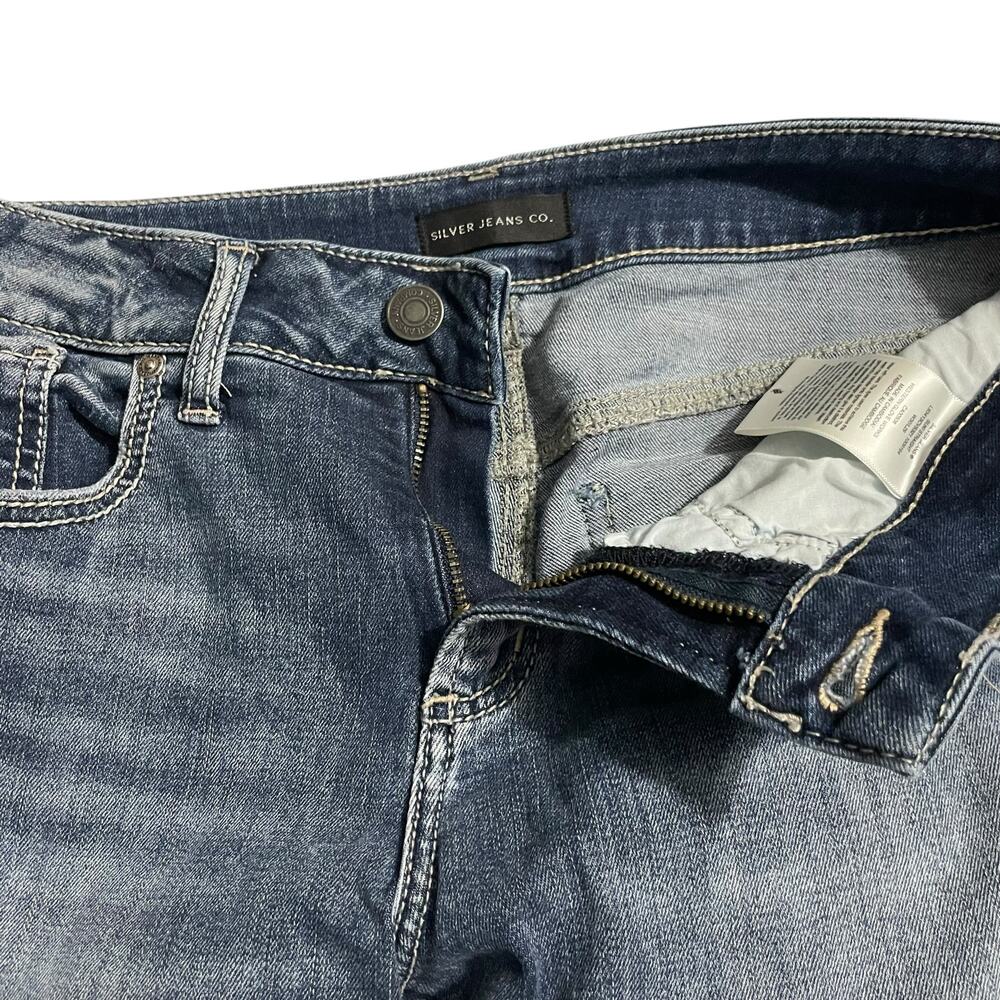Silver Jeans Womens Jeans Size 30 Suki Straight Mid Rise Zip Fly Blue Denim Jean - Picture 3 of 10